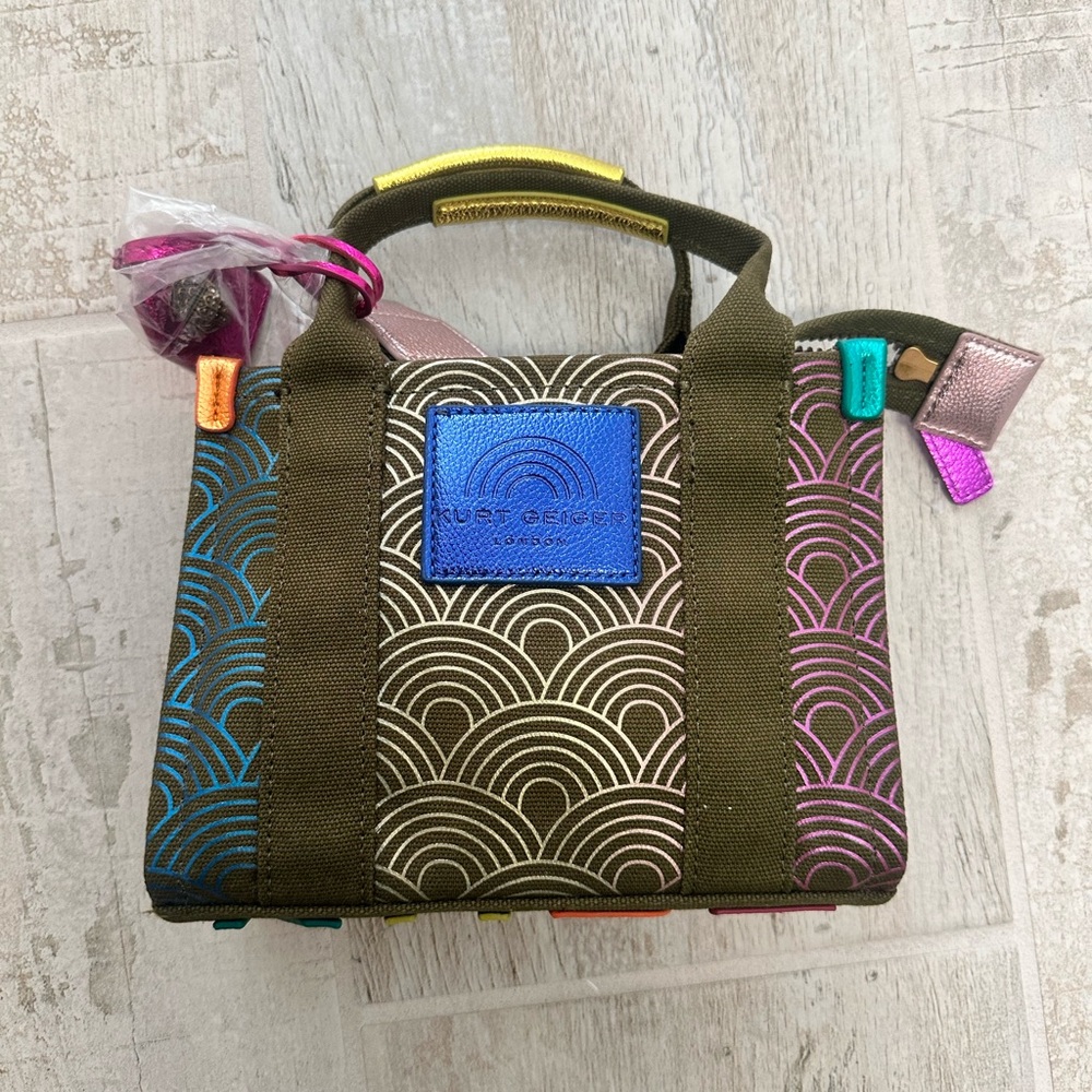 Kurt Geiger Multicolor Crossbody Bag with Rainbow Accents